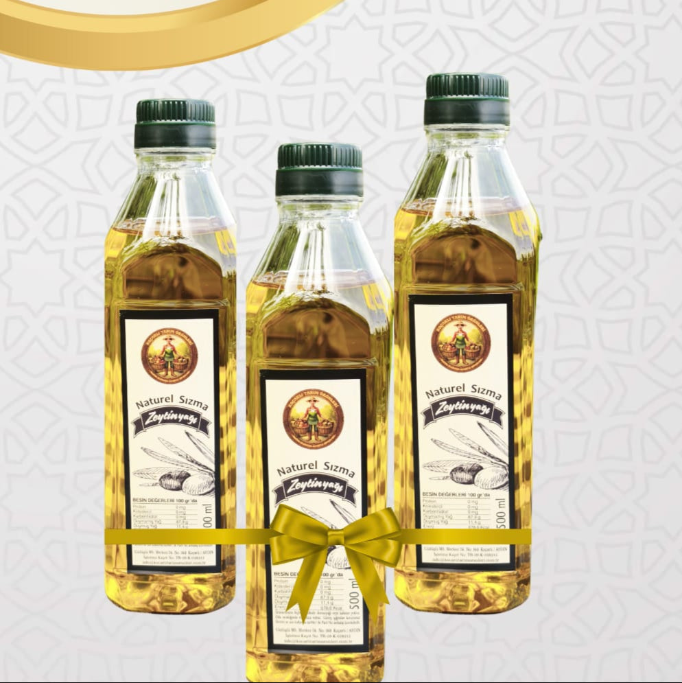 3'lü Naturel Sızma Zeytinyağı Paketi 500 ml