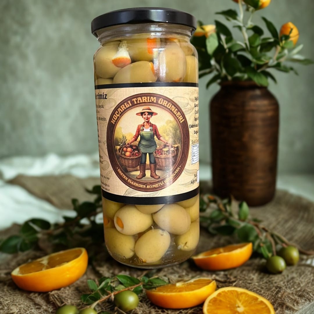 Portakal Kabuğu Dolgulu Yeşil Zeytin 250 g