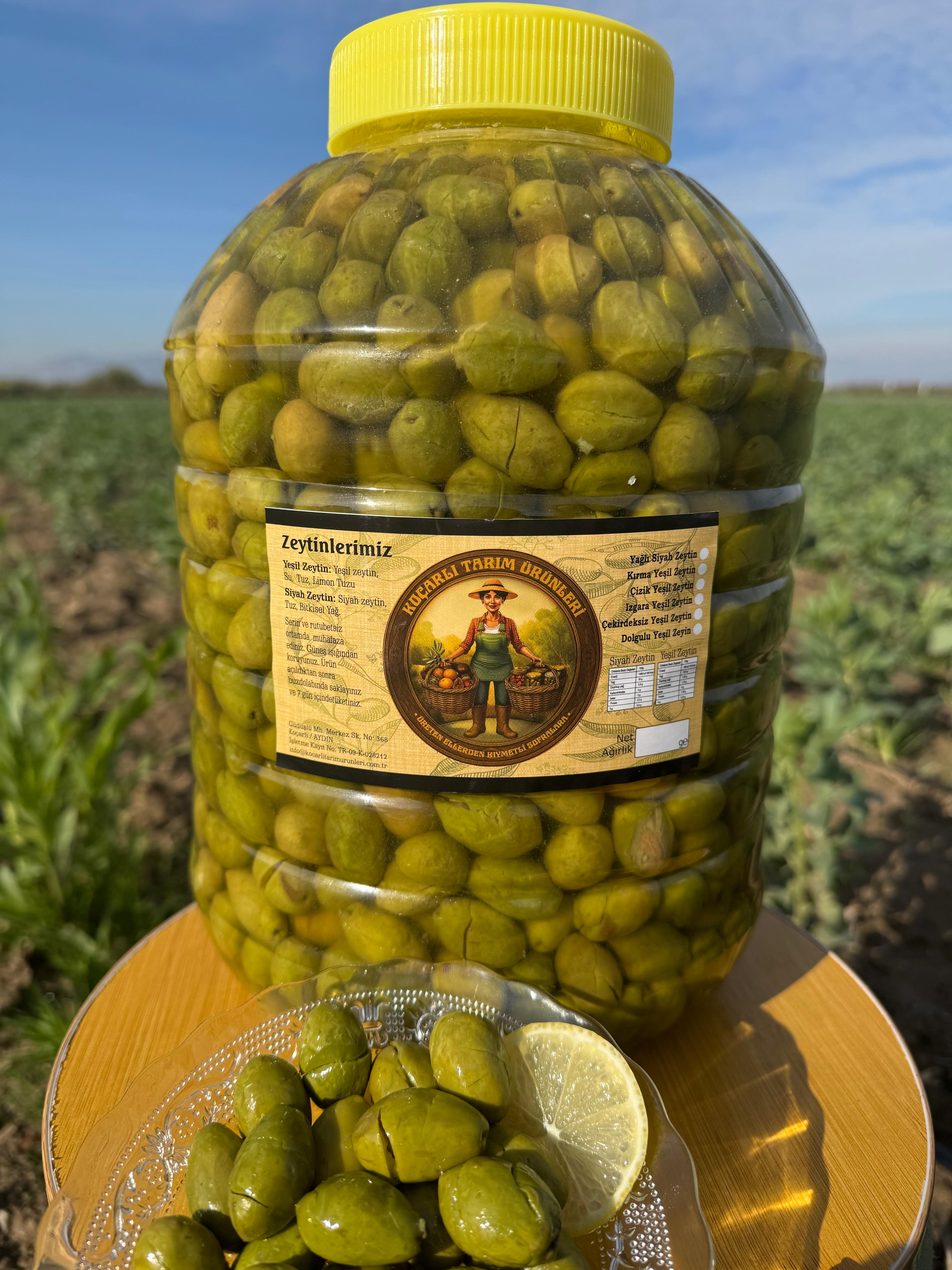 Yeni Sezon Çekişte Kırma Yeşil Zeytin 10 kg. Pet