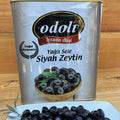 Yağlı Sele Siyah Zeytin 10 kg. Teneke (İri Boy)