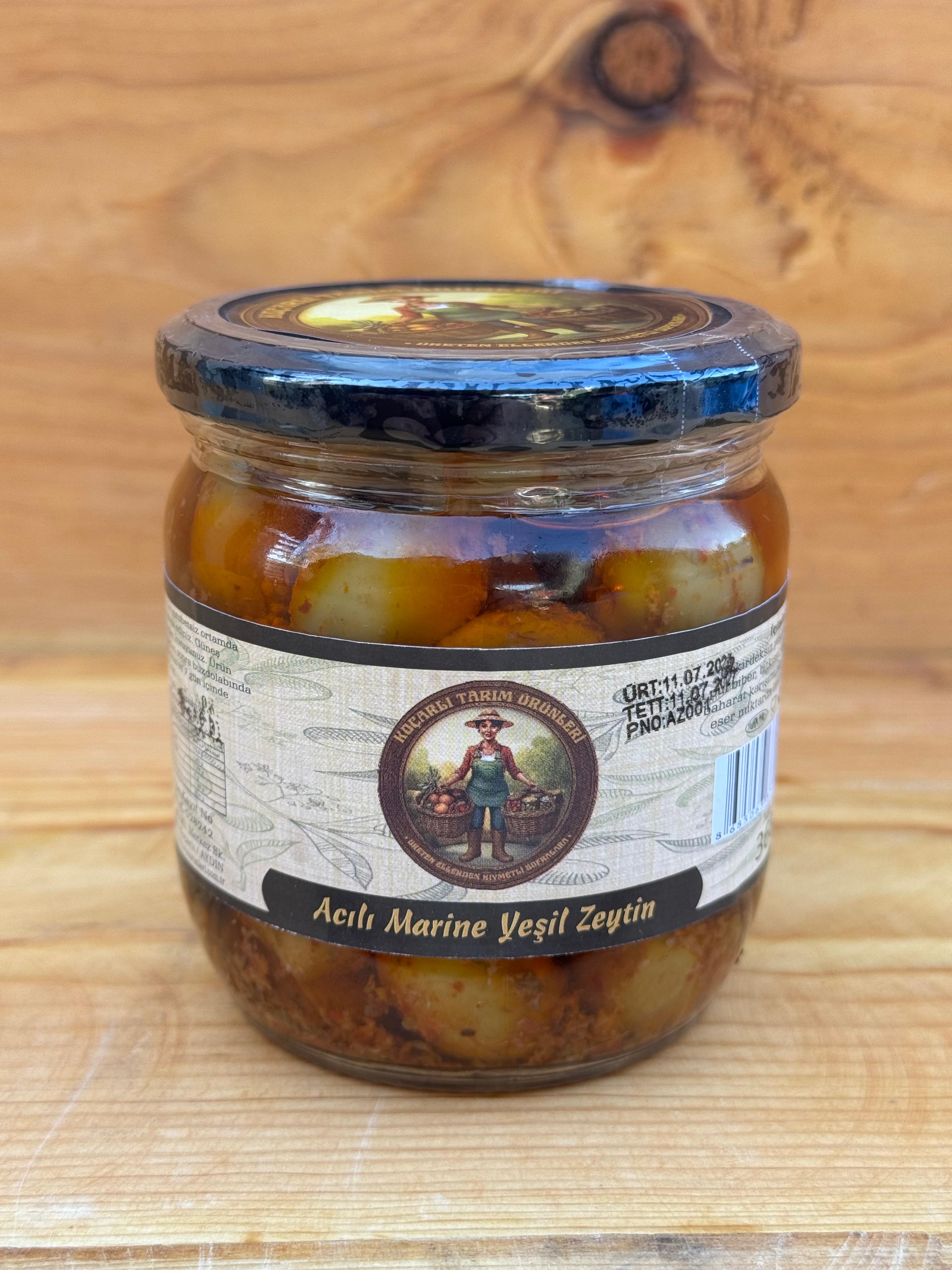 Acılı Yeşil Zeytin Marine 425 cc.
