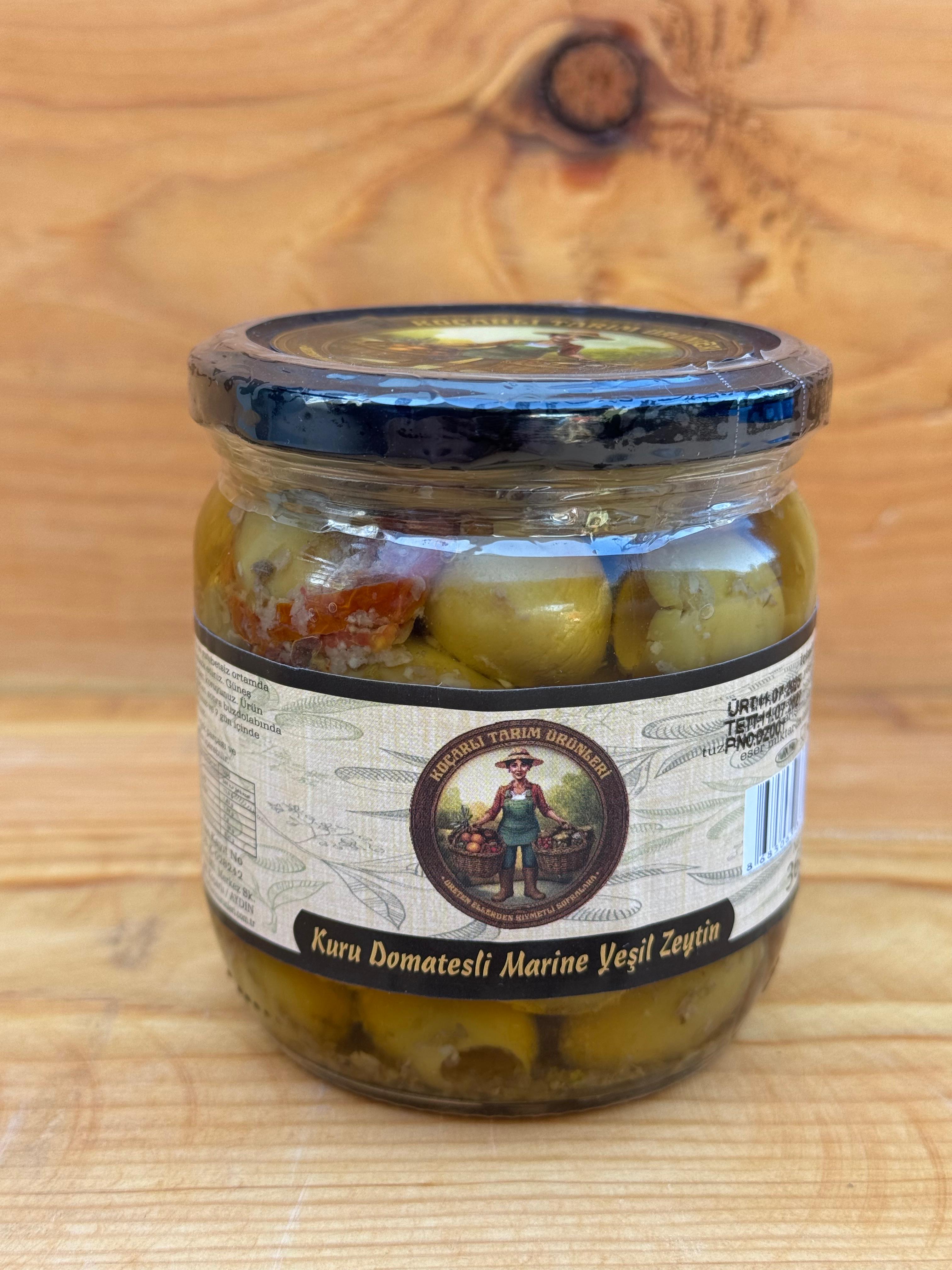 Kuru Domatesli Baharatlı Yeşil Zeytin Marine 425 cc.